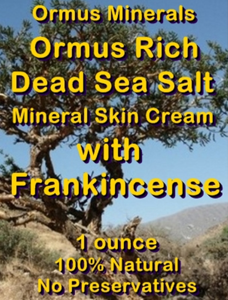 Ormus Minerals -Ormus Rich Dead Sea Salt Mineral Skin Cream with FRANKINCENSE 