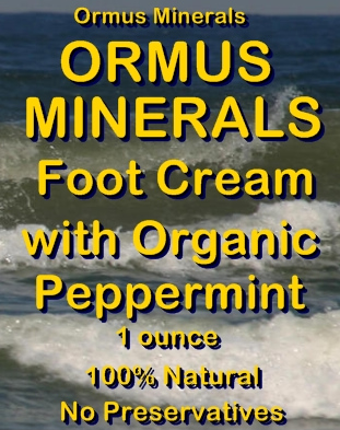 Ormus Minerals Ormus Rich Mineral FOOT Cream with Organic Peppermint
